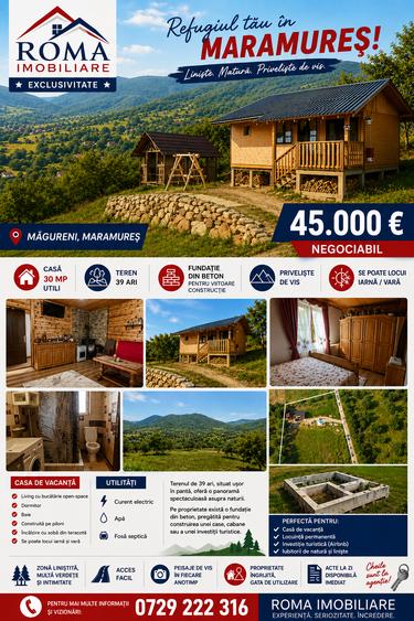 Casă de vacanță cu teren 39 ari | Măgureni, Maramureș | Priveliște panoramică |