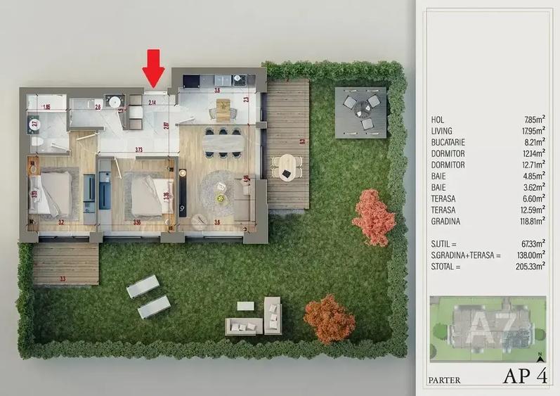 3 Camere Lux Gradina & Piscina | Spatii Verzi | Preturi Negociabile