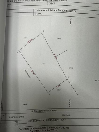 Vand 2 parcele de teren intravilan in Deva, pe Vulcan, suprafata 700 mp fiecare