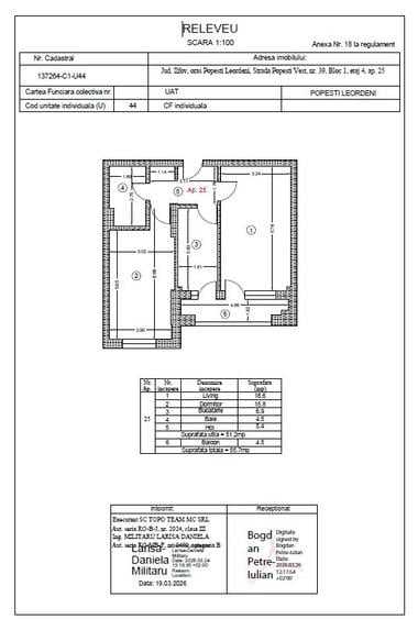 Apartament finalizat 2 camere | sud | metrou Berceni