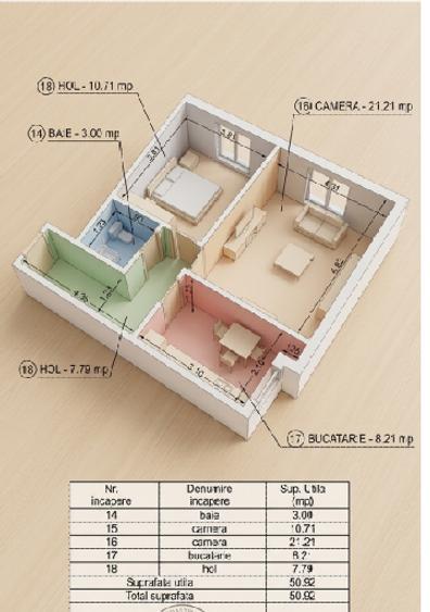 Apartament 2 camere decomandat , bloc 2010, Tătărași, Ciurchi