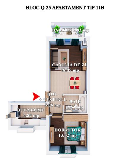 Apartament 2 camere Cosmopolis