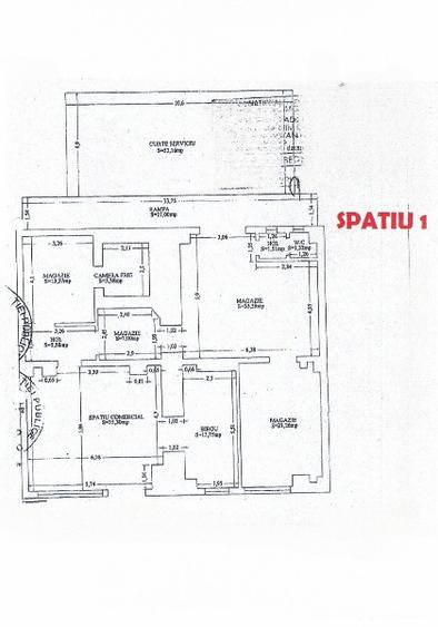 Faleza Nord, spatiu comercial din constructie 158 mp. rampa, curte 52 mp.