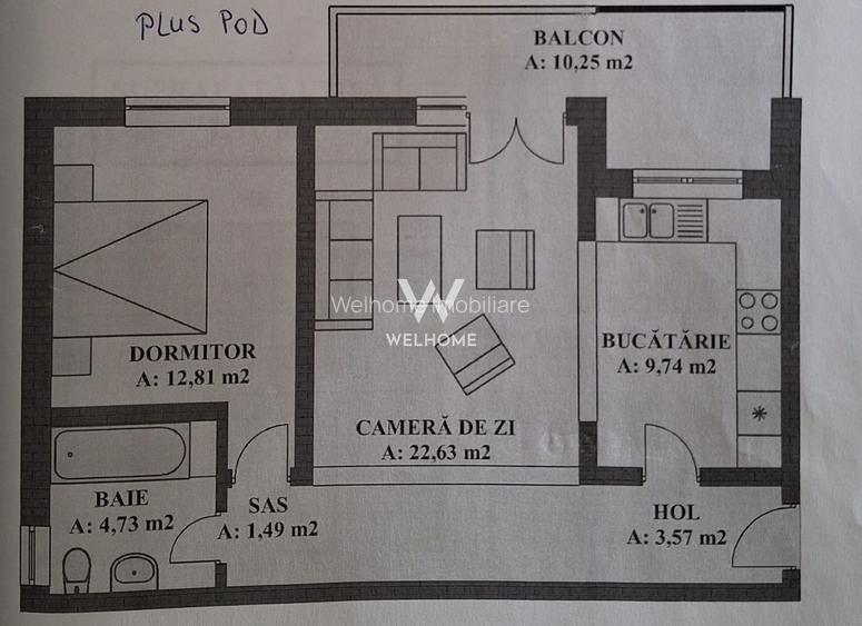 Apartament 2 camere cu POD generos 30mp- Selimbar, Triajului - 17