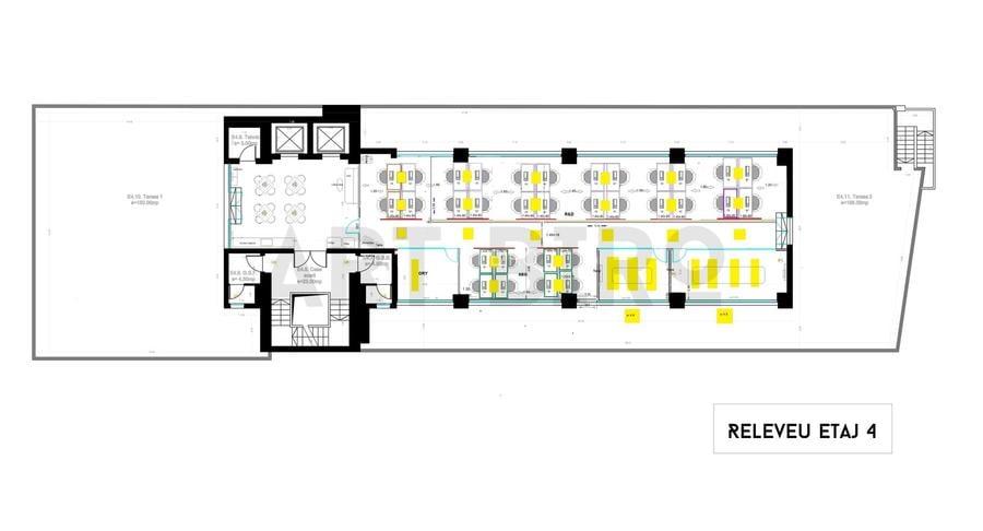 Zero comision, 290mp birou versatil cu terasa 340mp, Romana, 6' metrou - 1