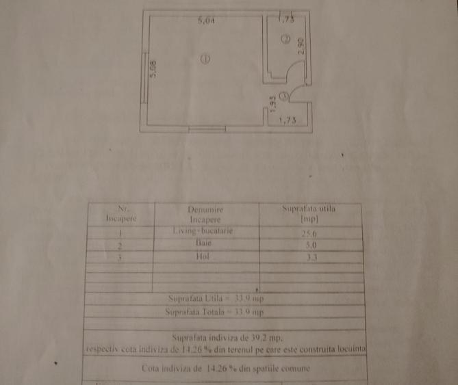 Apartament 1 camere, zona Plantelor, parter.