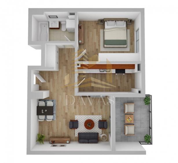 Apartament de 2 camere decomandat |  Andrei Muresanu Sud - Augustin Presecan