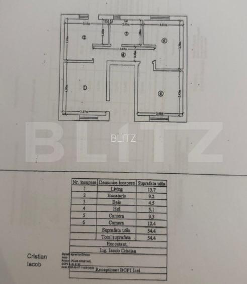Apartament 3 camere, 55 mp - Lunca Cetatuii - 9