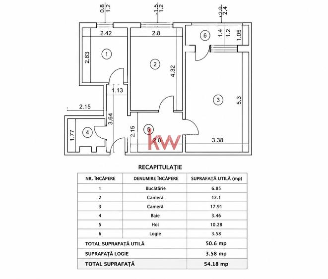 Apartament 2 camere decomandat | Tătărași | Mobilat și utilat | 54 mp - 11