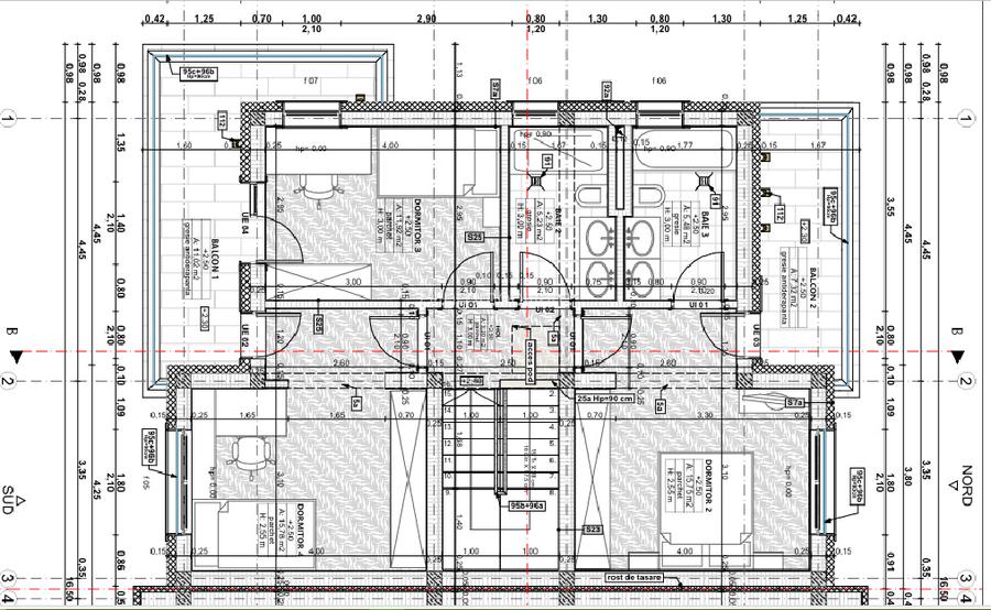 Duplex 5 camere 120mp utili Chinteni teren 450mp  - 14