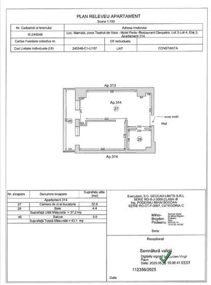 SOLID RESIDENCE Sea View PERLA - STUDIO MOBILAT SI UTILAT LUX vedere LA MARE