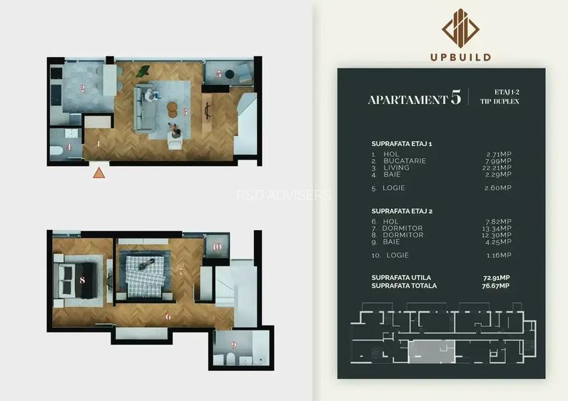 Duplex 3 Camere, Decebal, Bloc Nou, Finisaje Premium, Comision 0% - 9