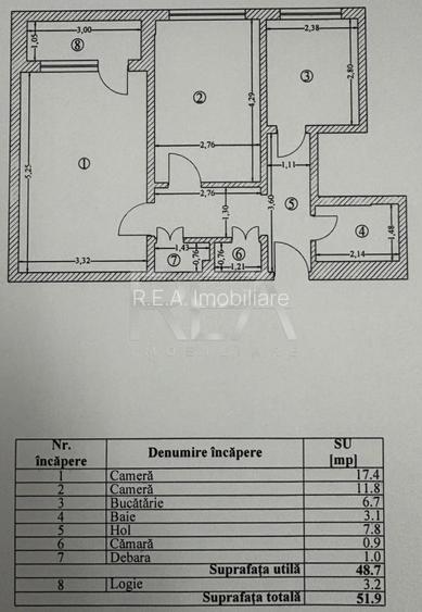 2 camere Titan decomandat, an 1972, reabilitat - 7
