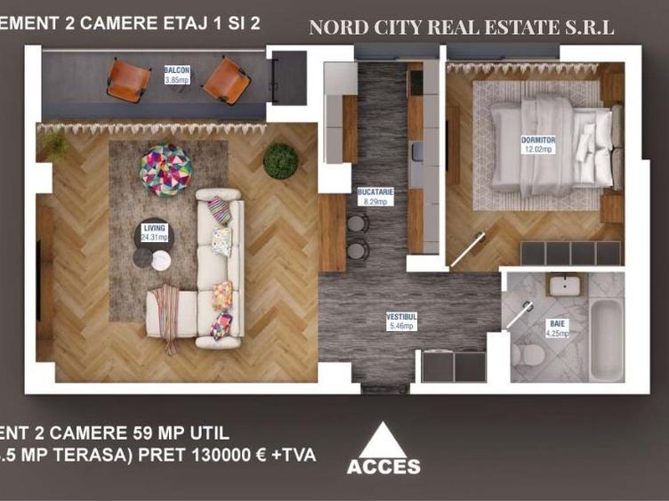 Apartament 2 camere -  Sisesti - Baneasa - DEZVOLTATOR