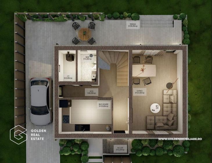 Casa/Vila ARYA P+E, 4 camere, 3 bai, 400 mp teren, zona 6 Vanatori