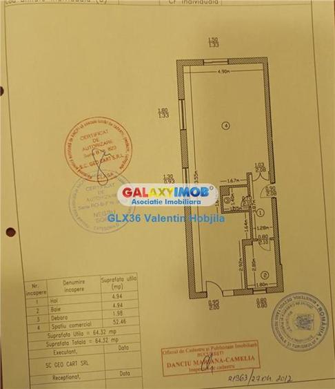 Vanzare spatiu comercial cu chiriasi parter Baneasa Greenfield