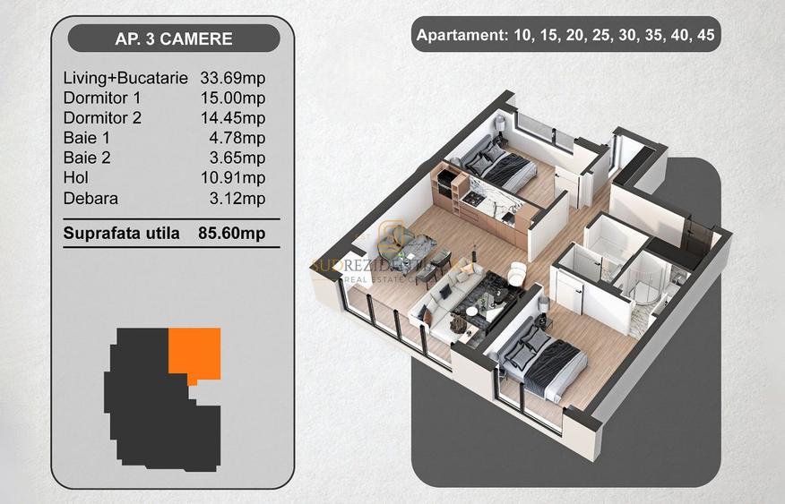 Nou! Apartament finisat premium - 3 camere, zona ideala in Sectorul 5