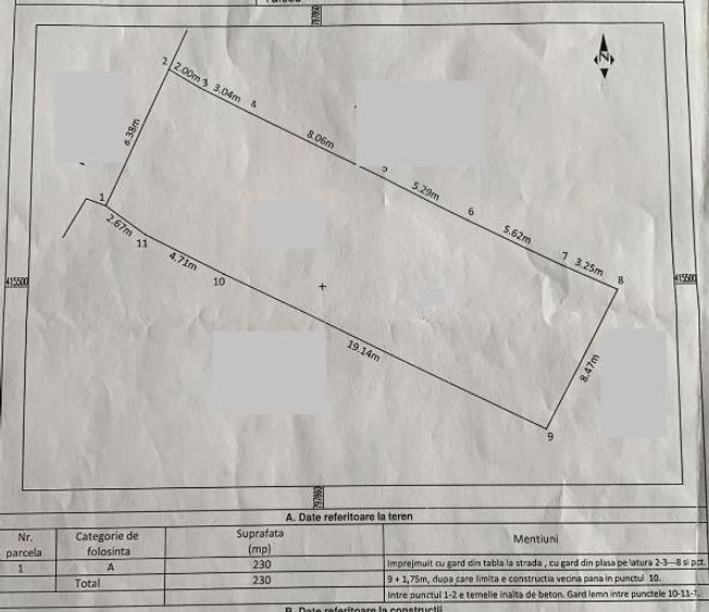 Teren de vanzare cu certificat de urbanism P+1 zona E3