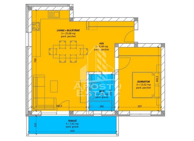 Apartament cu doua camere, bloc nou, zona Mehala