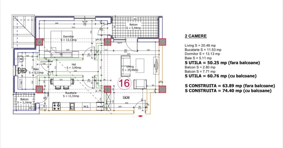Apartament 2 camere mobilat si utilat complet nou - 6