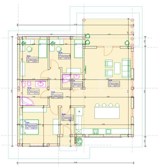 Casa 4 camere, 111 mp, 440 mp teren, zona Micro 16