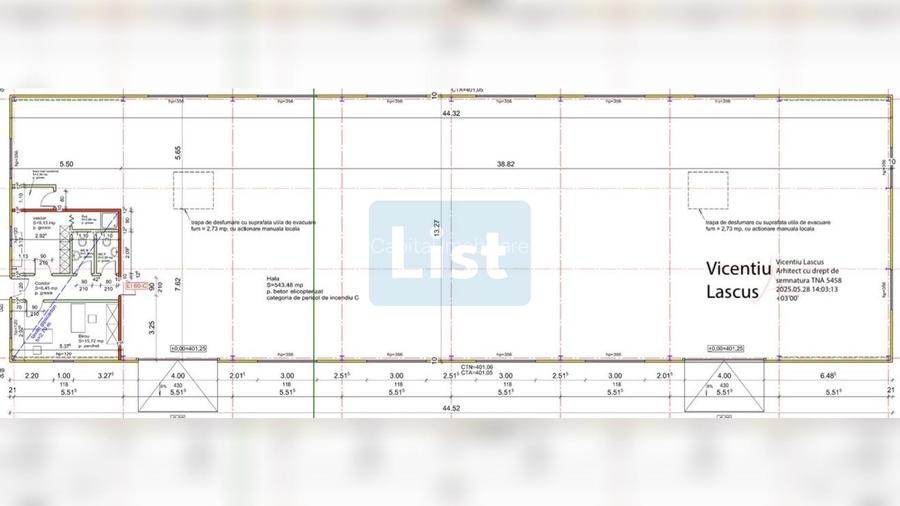 Hală industrială nouă de închiriat – Gilău | 580 mp, teren 1.100 mp