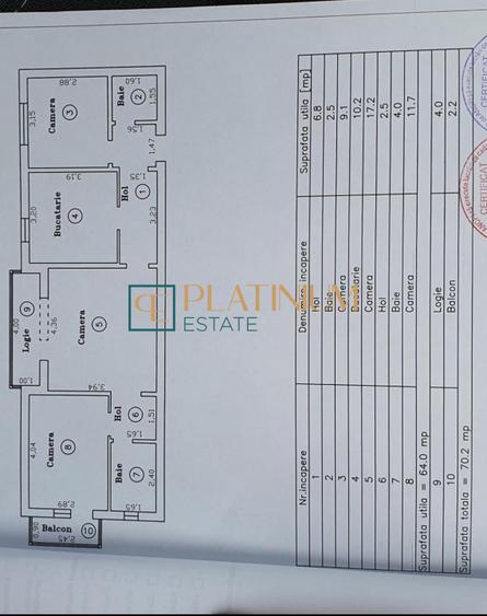 P4521 Apartament cu 3 camere, zona Calea Aradului