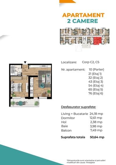 Metrou Berceni 350m - 2 camere tip studio 48.5mp