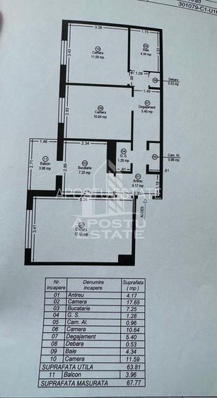 Apartament 3 Camere, Complet Renovat & Mobilat – Zona Alfa/64 mp - 38