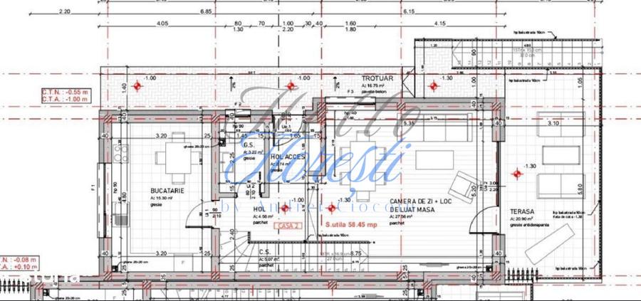 Casa tip duplex, in constructie 4 camere,3. bai 180mp, 270mp teren, zona Razoare