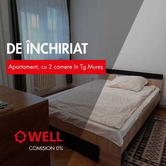 DE ÎNCHIRIAT APARTAMENT CU 2 CAMERE, SITUAT ÎN TÂRGU MUREȘ
