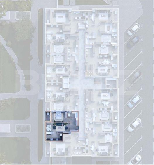 Apartament 2 camere 72,49 mp, Copou