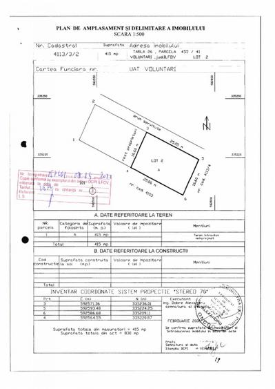 Teren constructii Voluntari in vecinatate A0