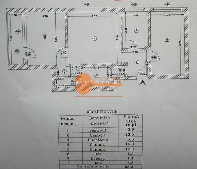 Apartament 3 camere -Zona Domenii - 1