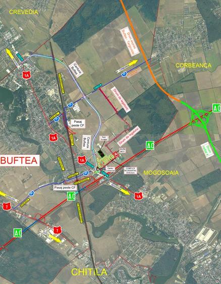 Teren pentru dezvoltare light industrial sau retail - Buftea Sud 5ha