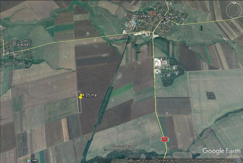 Timisoara Ortisoara-tere agricol 4 hectare comasat