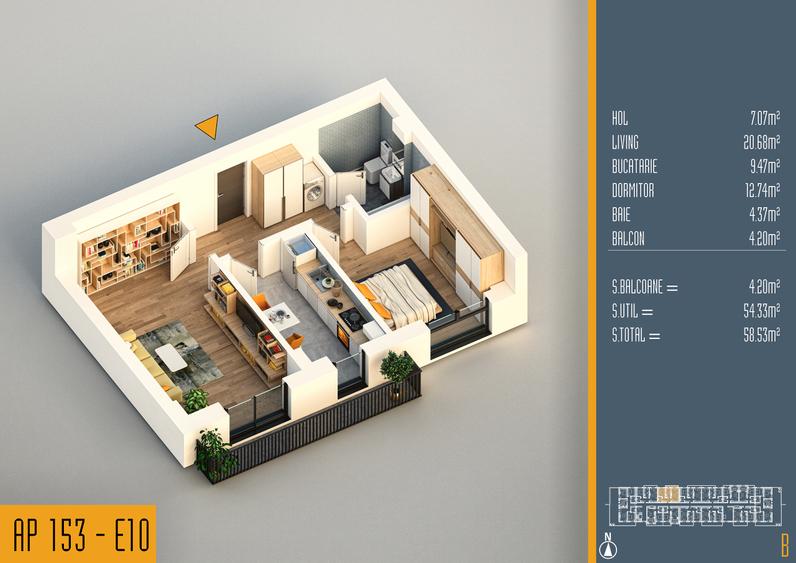 Neofort 84//Apartament 2 camere decomandat, bloc nou Pallady