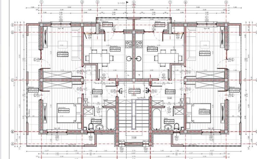 Apartament 3 camere, 51 mp, gradina ~200mp, zona primarie Apahida