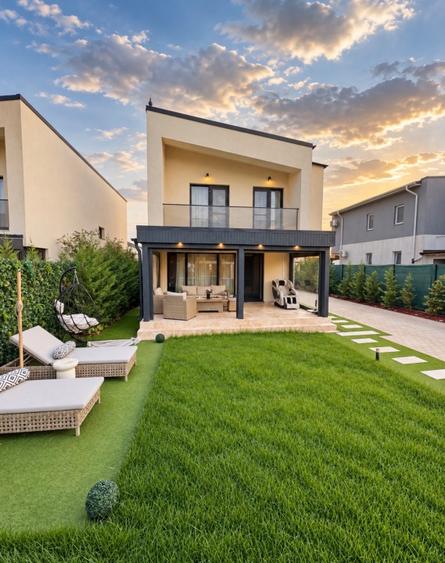 Casă individuală 4 camere | Jacuzzi & Saună | 350 mp teren | Tunari