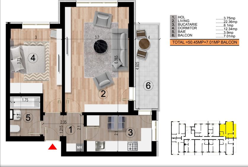 Apartament 2 camere decomandat/mutare rapidă/dublu acces metrou