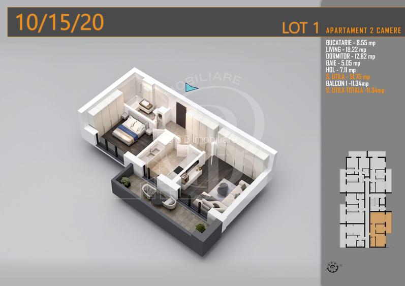 Apartament decomandat 2 camere -Titan Pallady Metrou Teclu - 2