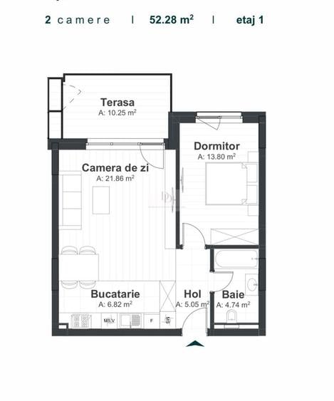 Apartament 2 camere finisaje LUX | Parcare | Zona The Office