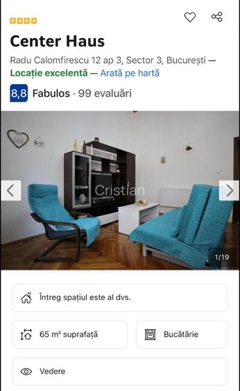 Apartament 2 camere în casă – Unirii | 65 mp | Curte + parcare | Comision 0 - 11