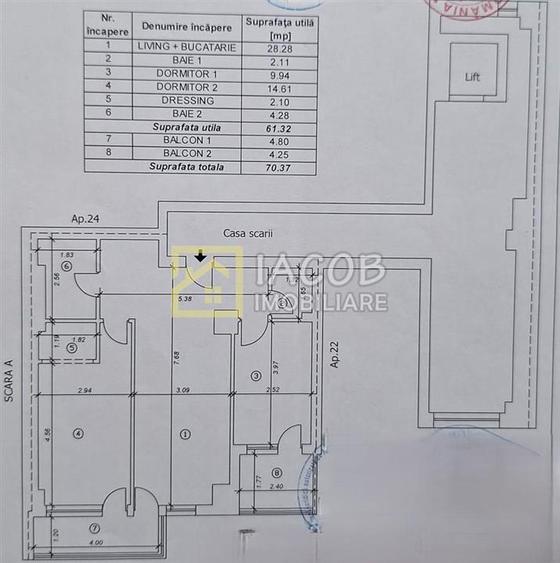 Apartament 3 camere, cartier Fiald, Bacau