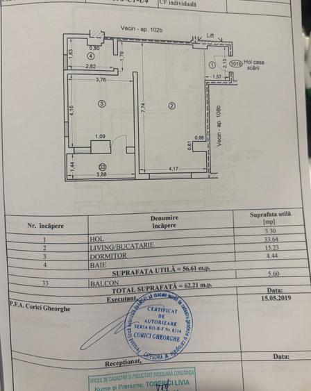 Apartament 2 camere 100 m de plaja