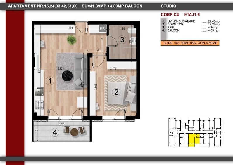2cam. studio- la 15min metrou Leonida/Berceni