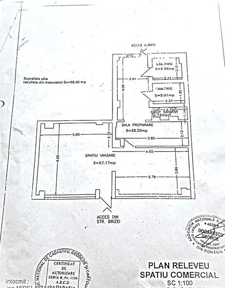 Spatiu comercial modernizat 98mp. 10ml.vitrina, Poarta 6