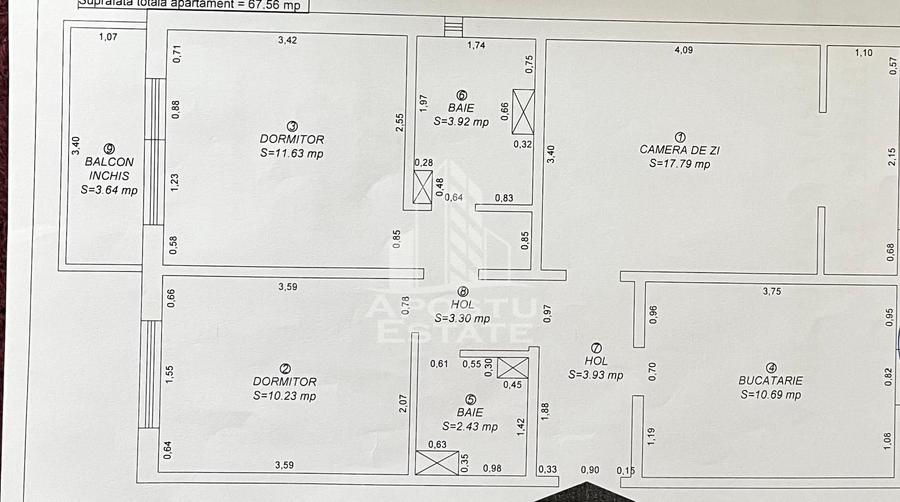 Apartament 3 camere de vanzare, renovat, zona Lipovei, Timisoara