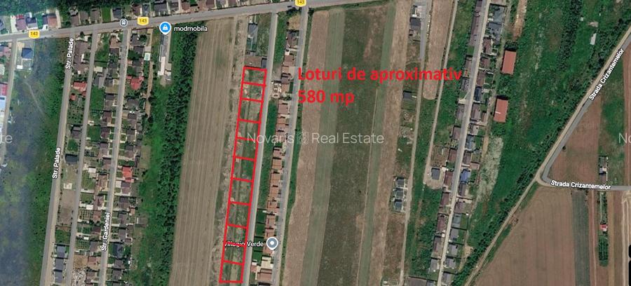 De vânzare: Loturi de teren intravilan – ~580 mp, Vânători
