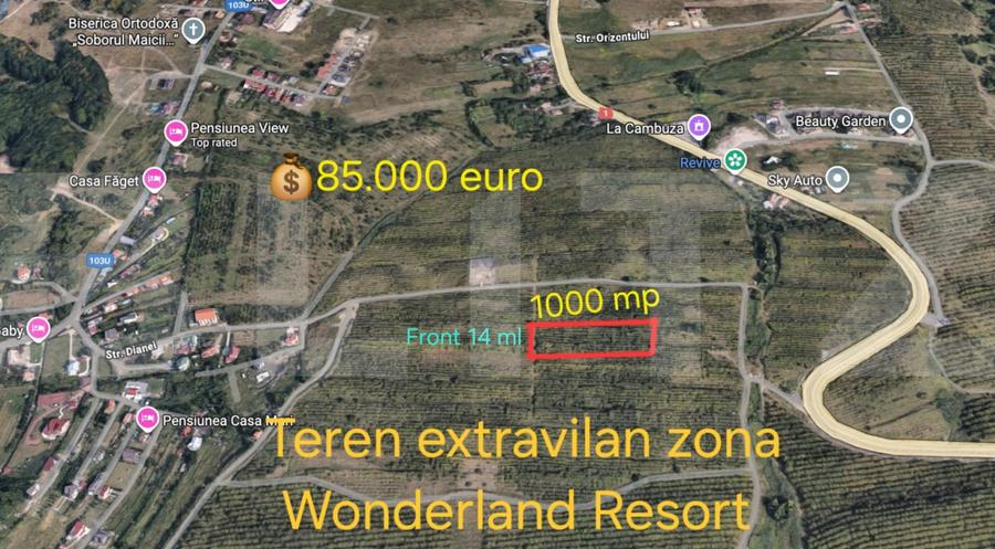 Teren extravilan, 1000 mp - zona Wonderland
